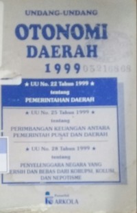 Undang-Undang Otonomi Daerah Tahun 1999