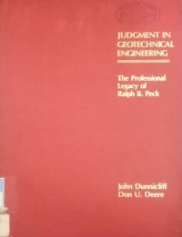 Judgment In Geotechnical Engineering