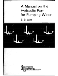 A Manual on the Hydraulic RAM For Pumping Water