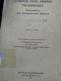 Image of Surface Coal Mining Technology; Engineering And Environmental Aspects