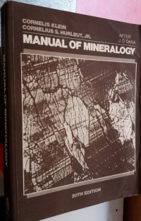 Manual Of Mineralogy