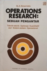 Operations Research: Sebuah Pengantar