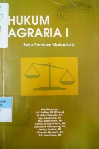 Hukum Agraria I Buku Panduan Mahasiswa