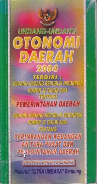 Undang-Undang Otonomi Daerah 2004