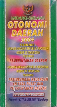 Undang-Undang Otonomi Daerah 2004