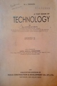 Image of A Text-Book Of Technolog: In S.I. System Of Units: