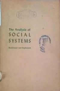 The Analysis Of Social Systems