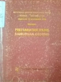 Pesyaratan Teknis Bangunan Gedung