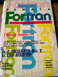 Bahasa Fortran (Belajar Sendiri)