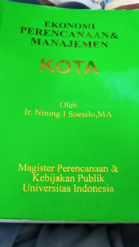 Ekonomi Perencanaan & Manajemen Kota