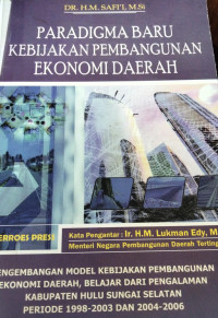 Paradigma Baru Kebijakan Pembangunan Ekonomi Daerah