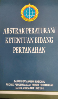 Abstrak Peraturan/Ketentuan Bidang Pertanian