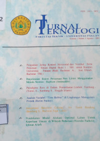 Jurnal Teknologi Fakultas Teknik - Universitas Pakuan