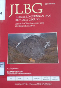 Jurnal Lingkungan Dan Bencana Geologi- Jounal Of Environment And Geological Hazards