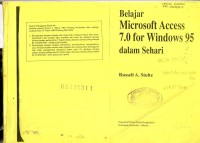 Belajar Microsoft Access 7.0 for Windows 95 Dalam Sehari