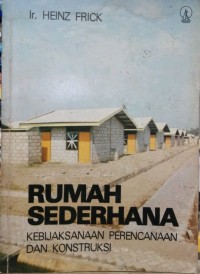 Rumah Sederhana Kebijaksanaan Perencanaan Dan Konstruksi