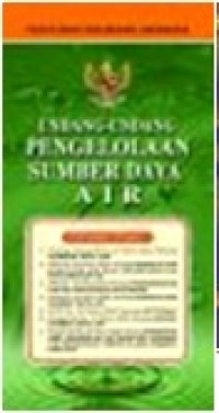 Peraturan Perundang-undangan: Undang-Undang Pengelolaan sumber Daya Air